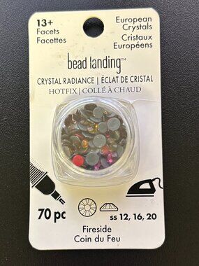 Bead Landing European Crystal Beads 70pc Fireside Mix SS12 SS16 SS20 13+ Facets